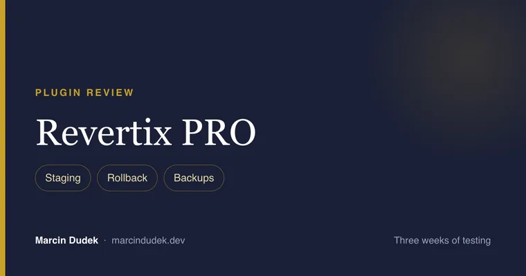 Card reading Revertix PRO plugin review, tagged staging, rollback and backups
