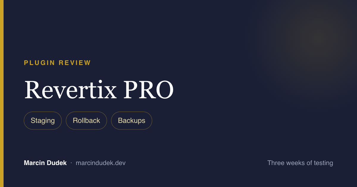 Card reading Revertix PRO plugin review, tagged staging, rollback and backups