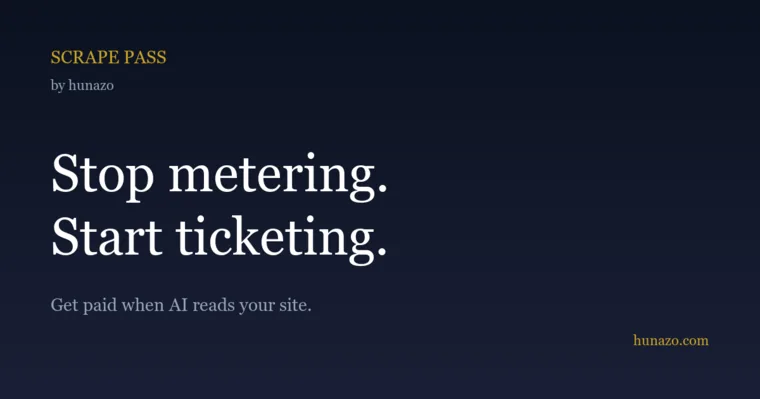 Scrape Pass — Get paid when AI reads your site